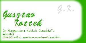 gusztav kottek business card